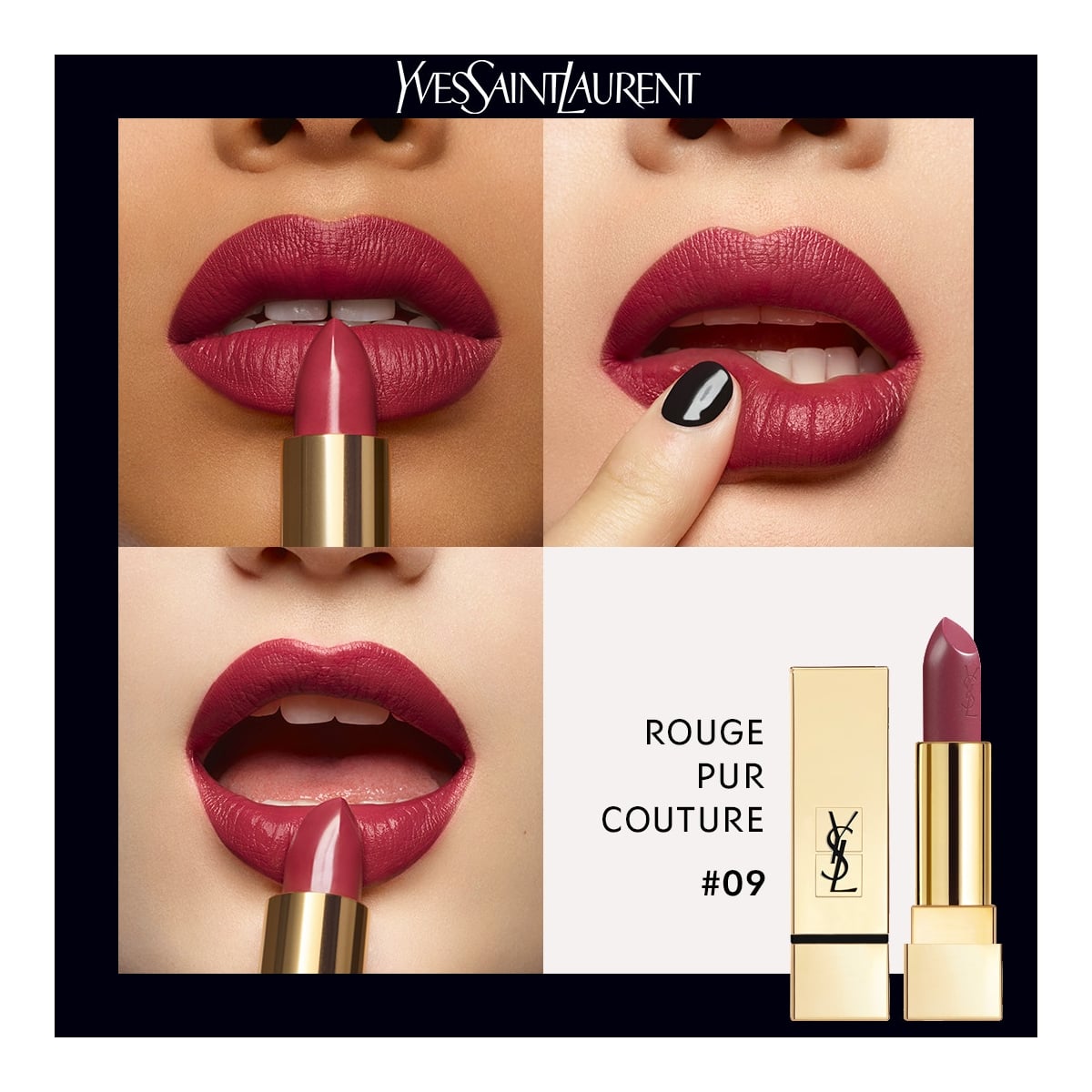 YVES SAINT LAURENT Rouge Pur Couture Rouge à Lèvres Satiné Longue Tenue et Confort