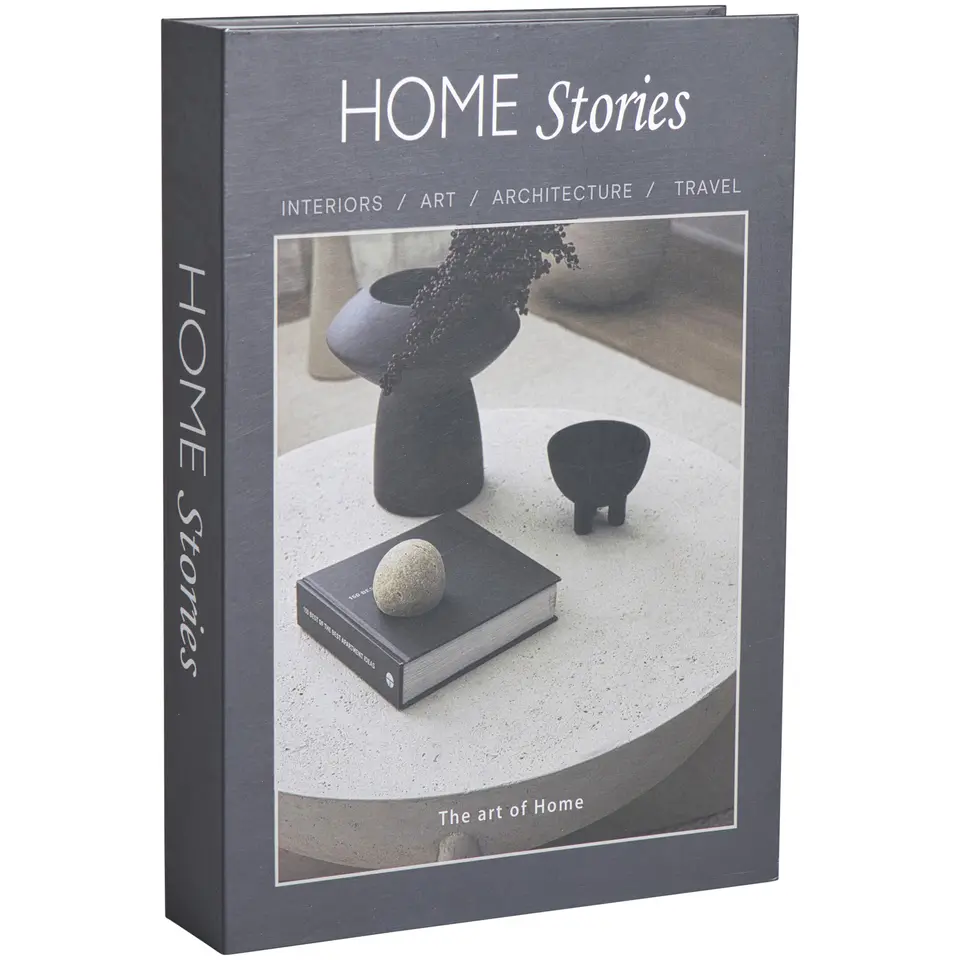 Opbergboek At Home - zwart - 5x30x21 cm