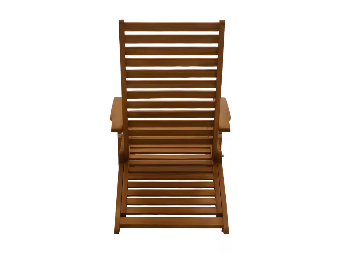 Bain de soleil inclinable 3 positions en bois massif RIO