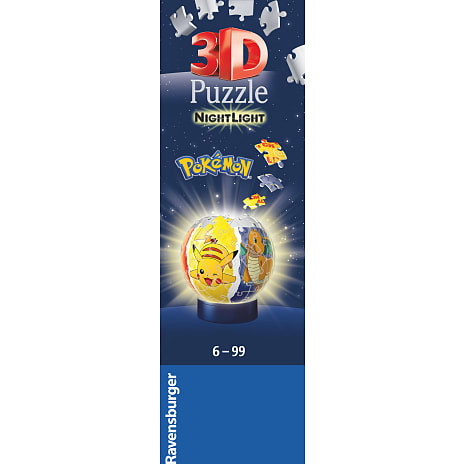 Pokémon natlampe 3D puslespil - 72 brikker