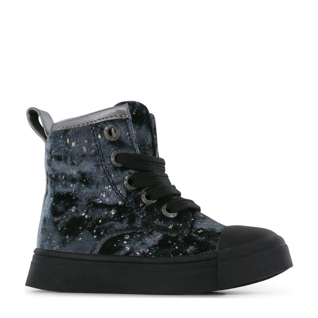 Shoesme fluwelen sneakers blauw