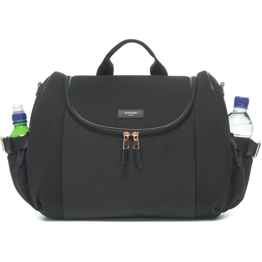 storksak Wickelrucksack Poppy Luxe Black Scuba