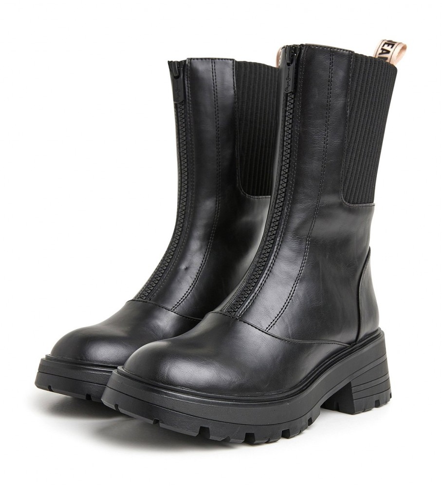 Botas pretas de cano curto Pepe Jeans Soda Mask