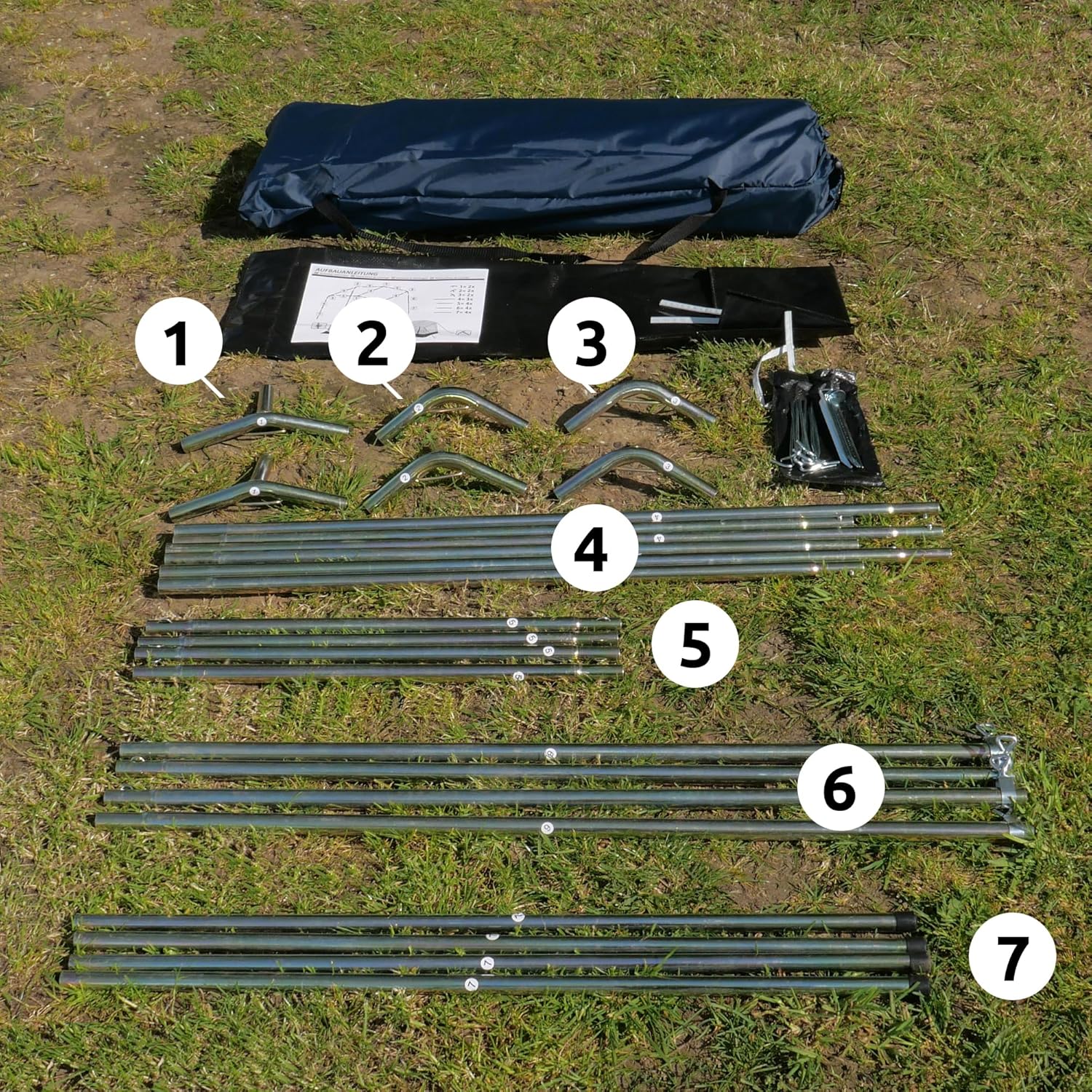your GEAR Zelt Trient Multi Storage - Küchenzelt & Gerätezelt 240x180x200 cm, wasserdicht, Winterfest, PVC Dach und Wände, UV 50+, 2 Fenster, stabile Stahlrohre, Outdoor Zelt für Camping & Garten