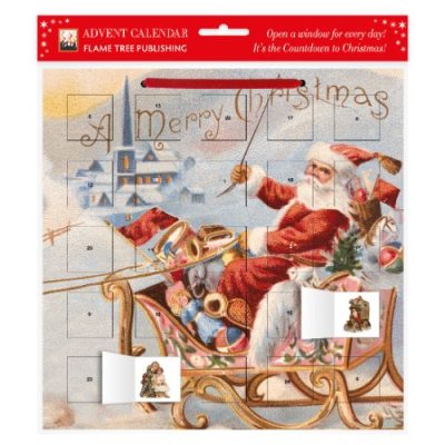 Santa's Sleigh Advent Calendar (With Stickers) (Calendar)