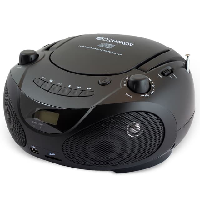 Champion Boombox CD/Radio/MP3/USB Black