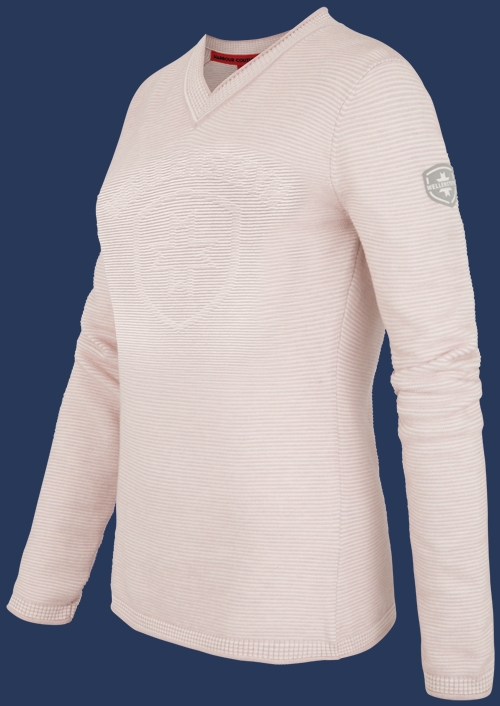 Damen Pullover 004 KoNitK, Cocos/Blushlime