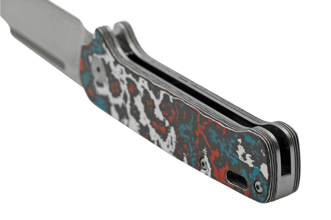 QSP Knife Penguin QS130SJ-F1, CPM 20CV Stonewashed, Fat Carbon Nebula, slipjoint zakmes