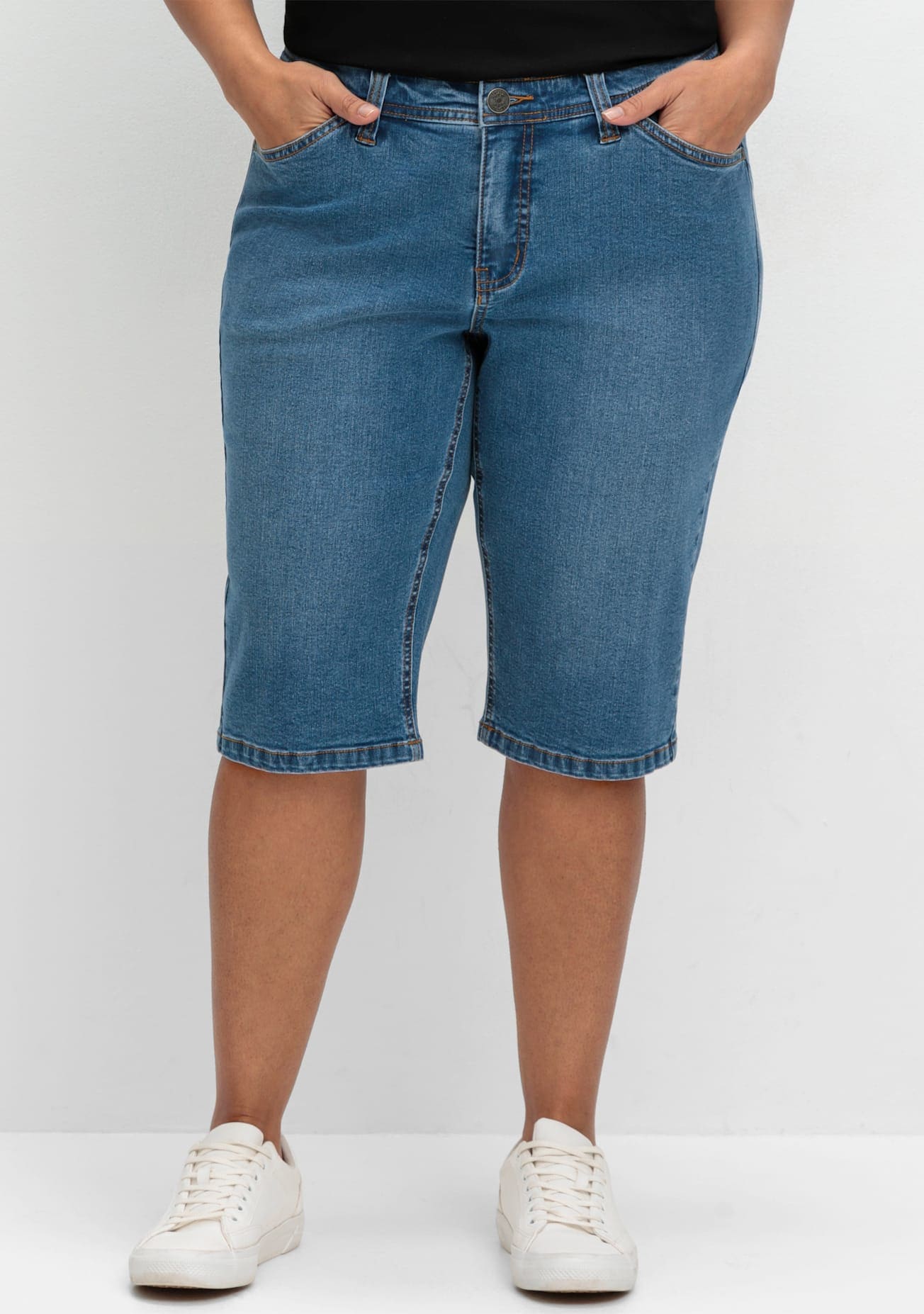 Sheego Jeansbermudas