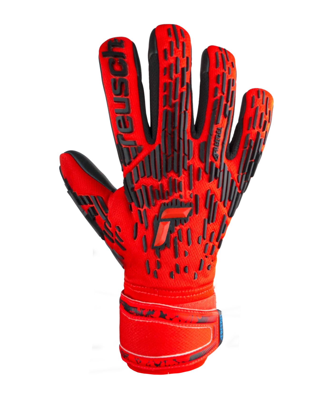 Reusch Attrakt Freegel Torwarthandschuhe 2023 Silber Rot Blau Schwarz F3333