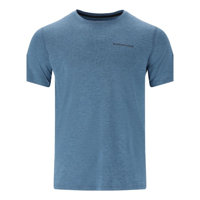 Endurance Herre T-shirts Abdon Melange Short Sleeve Tee Blå