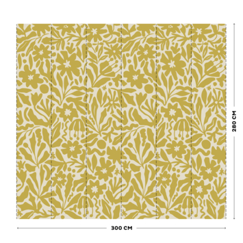 Fotobehang Joy yellow (dessin 140072)