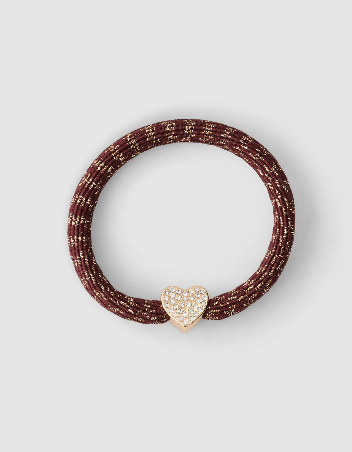Charm Lurex Haarelastiek Bruin