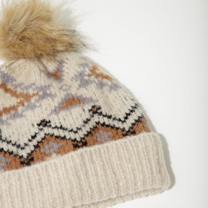 Veritas-Muts jacquard pompom