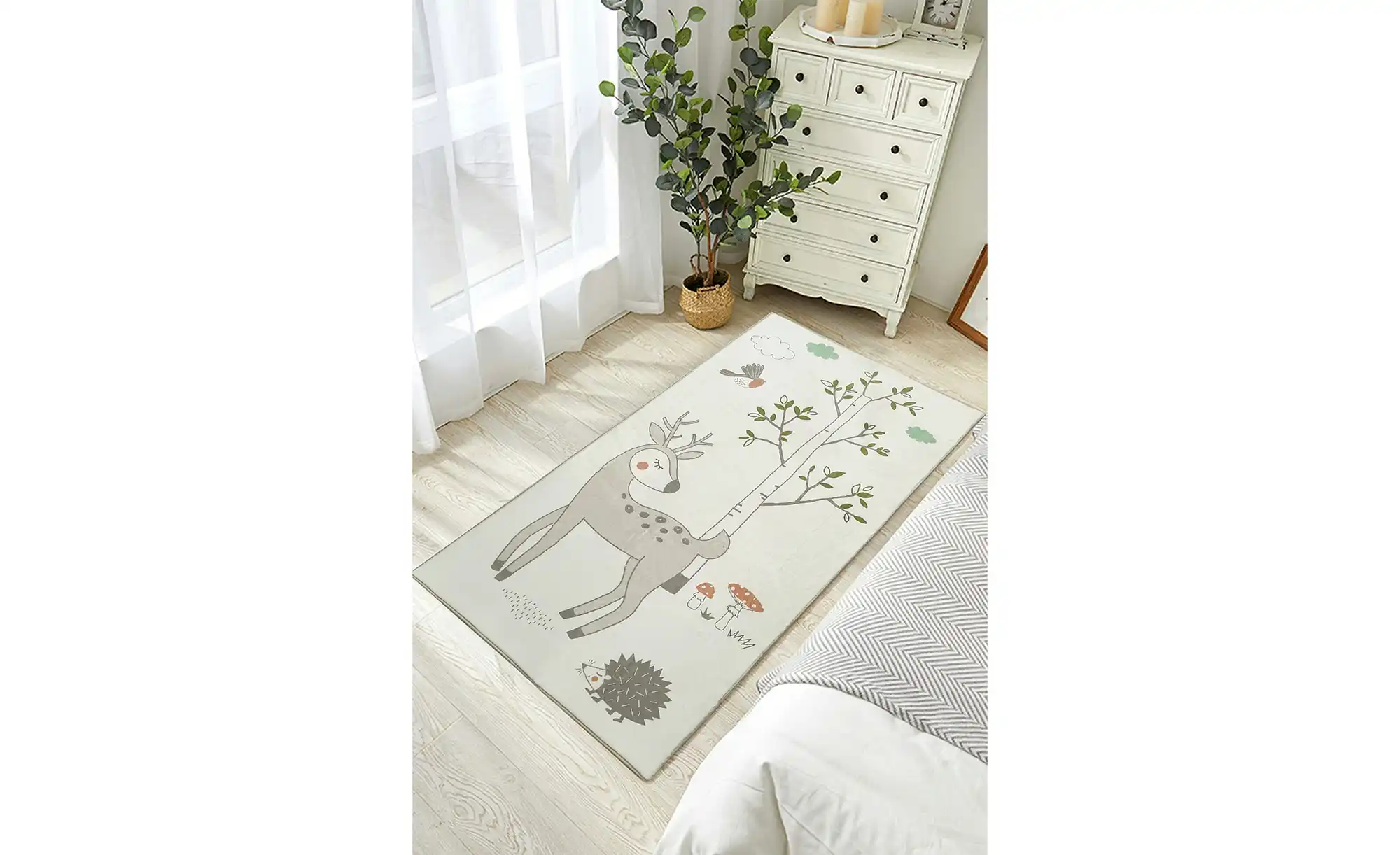 KJUT Kurzflorteppich Reh