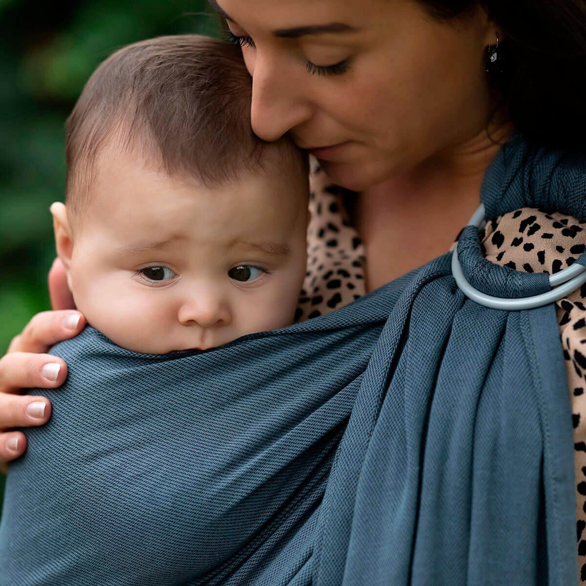 HOPPEDIZ® Babytragetuch Ring-Sling ultraleicht Hamburg stone