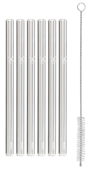 WMF Trinkhalm Set BARIC II 7-teilig Glas