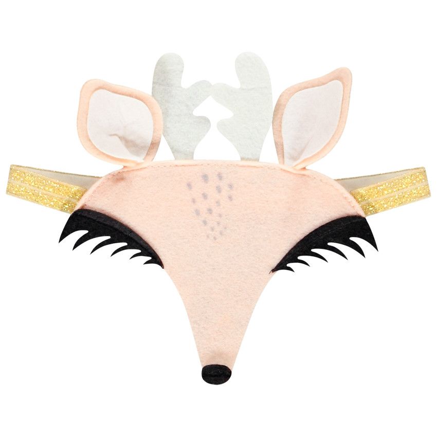 Pyjama en velours avec masque biche pour enfant fille - Rose