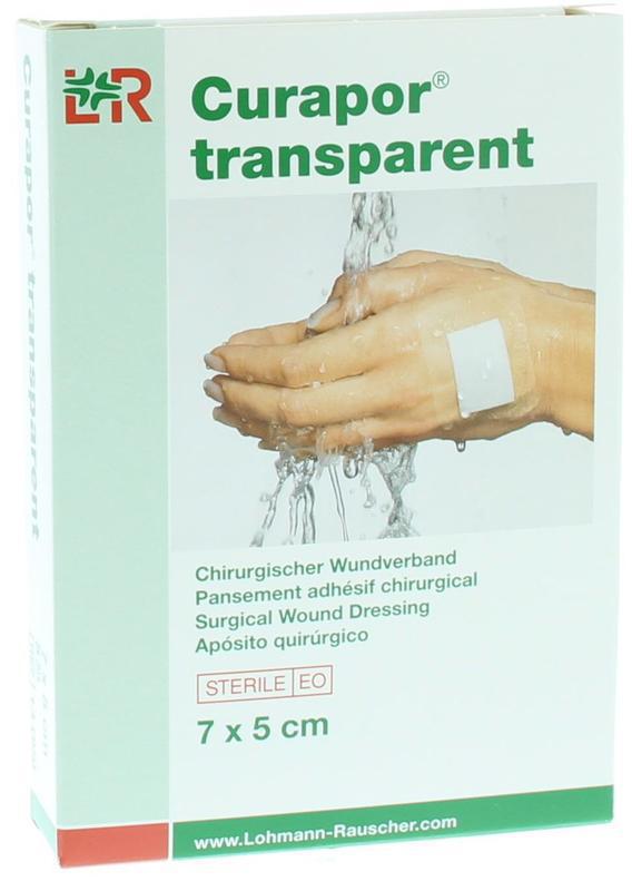 Curapor Transparant 7 x 5 cm steriel 5st