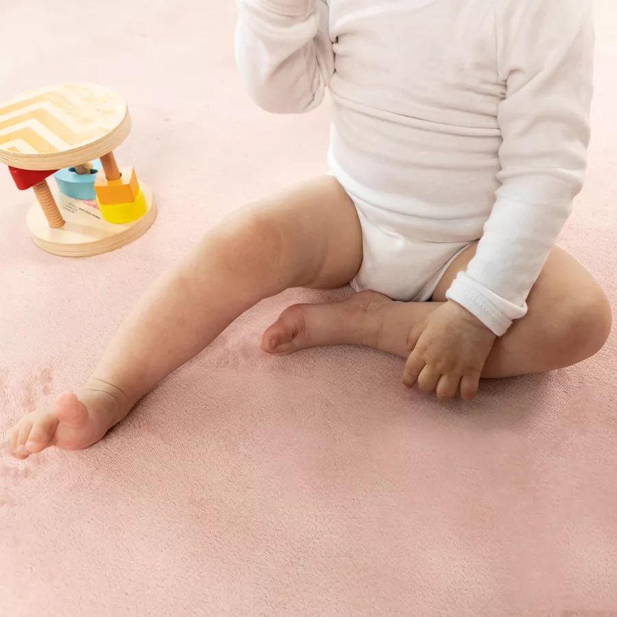 Hakuna Matte Samtmatte-Spielmatte für Baby 200 x 150 cm, Rosa