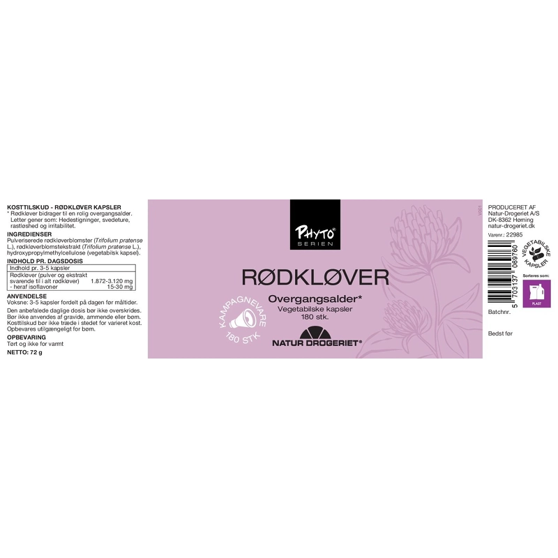 Natur Drogeriet Red Clover 300 mg 180 Pieces