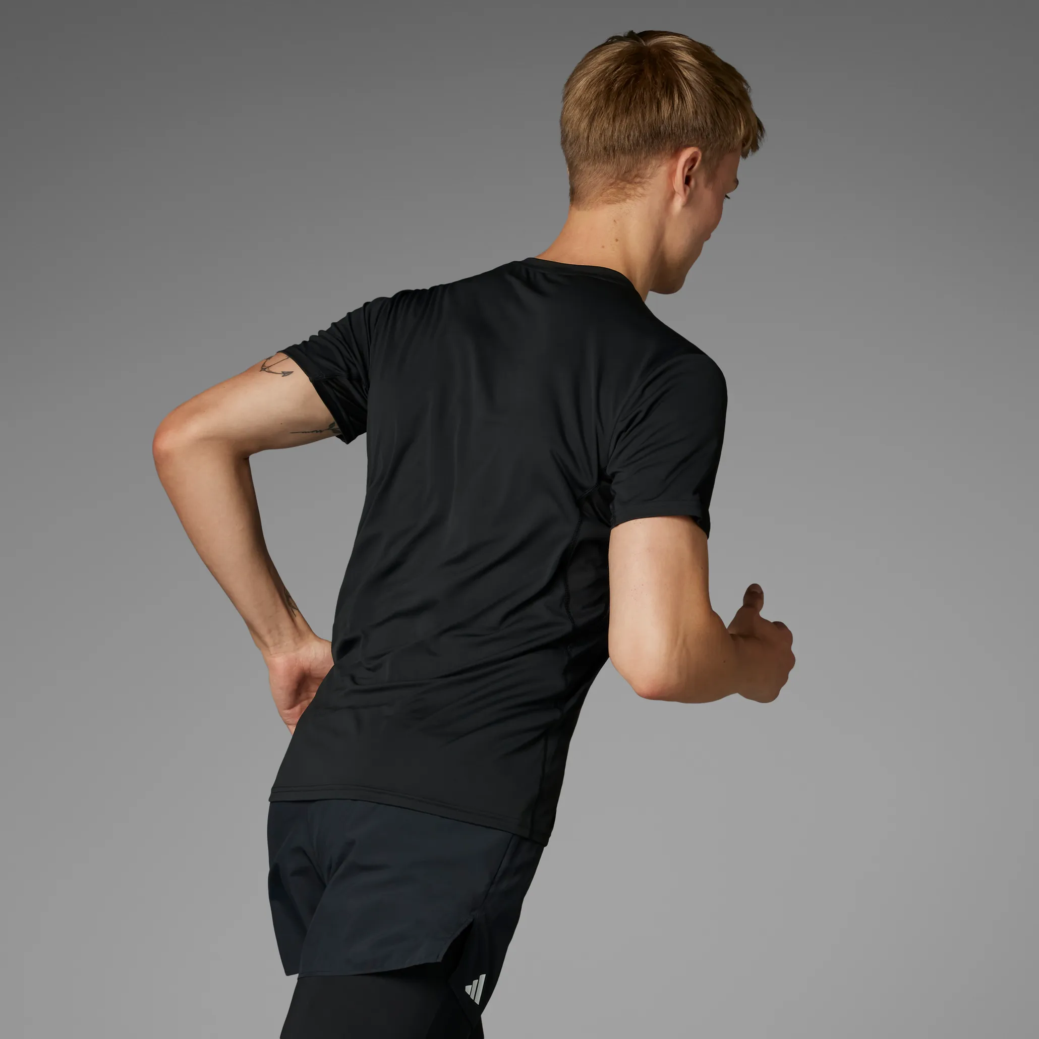 Adidas M Adizero E Tee Black Black