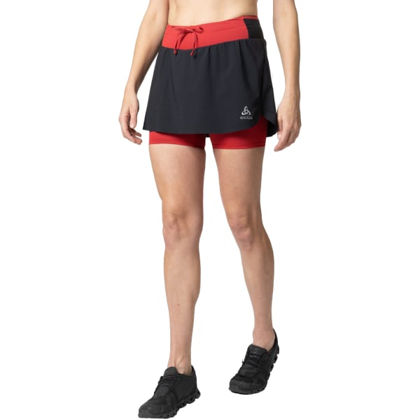 Short trail ODLO SKIRT W X-ALP BLACK-AMERICAN BEAUTY