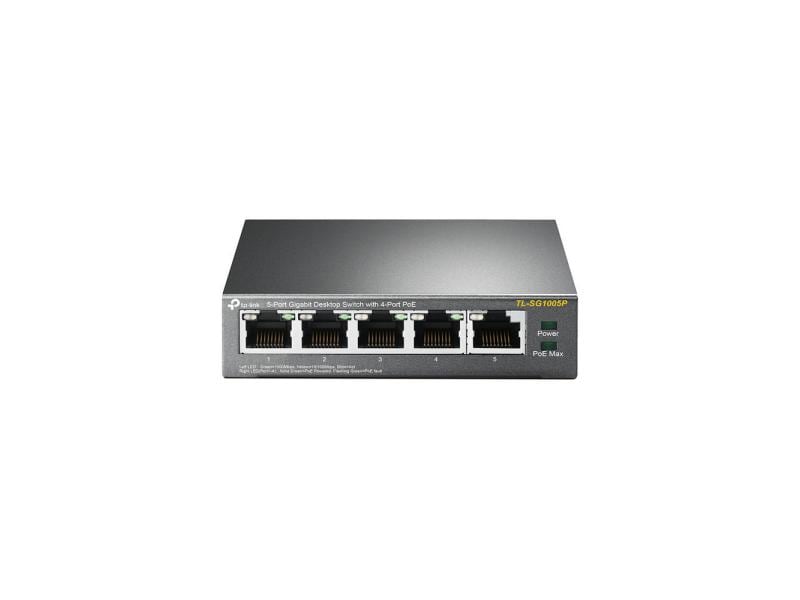 TP-Link PoE Switch Omada PoE Unmanaged 5 x 1G TL-SG1005P 5 5-Port Gigabit Desktop PoE Switch