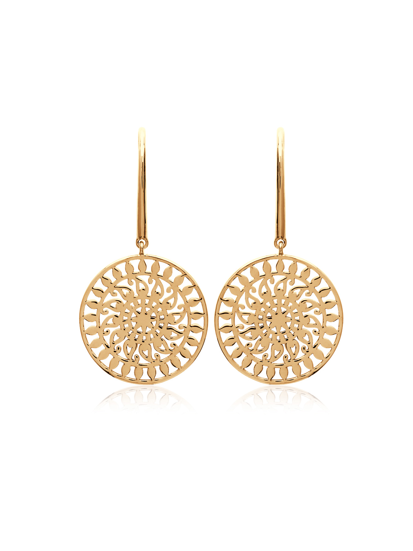 Boucles d'oreilles pendantes soleil