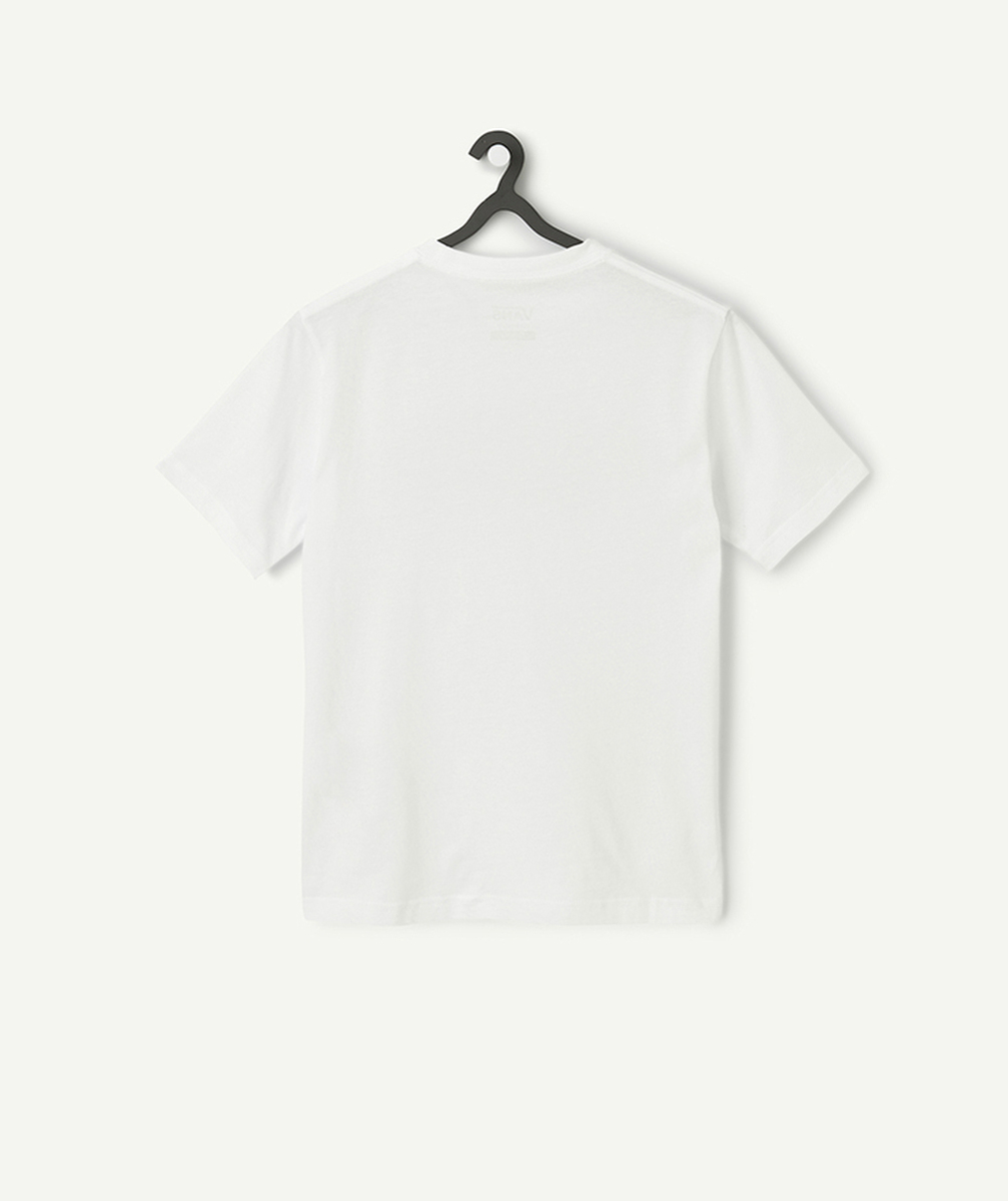 VANST-SHIRT GARÇON EN COTON BLANC SYLE 76 SS AVEC LOGO