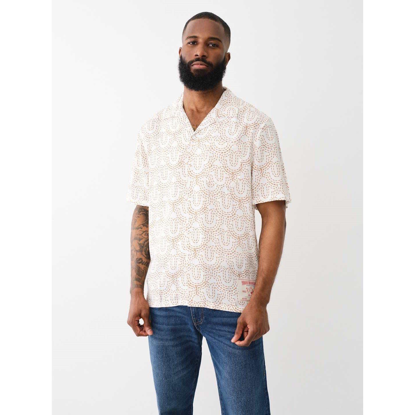 True Religion TR Camp Collar Shirt Mens