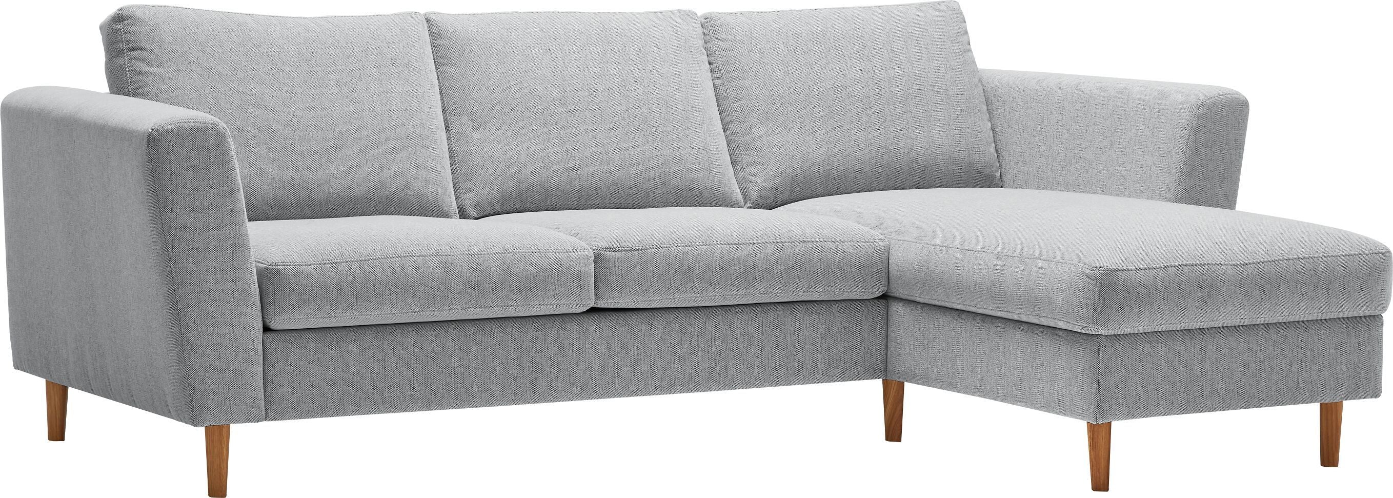 DIENER Ecksofa - Weiss / Schwarz / B: 235.0 cm x T: 156.0 cm x H: 81.0 cm