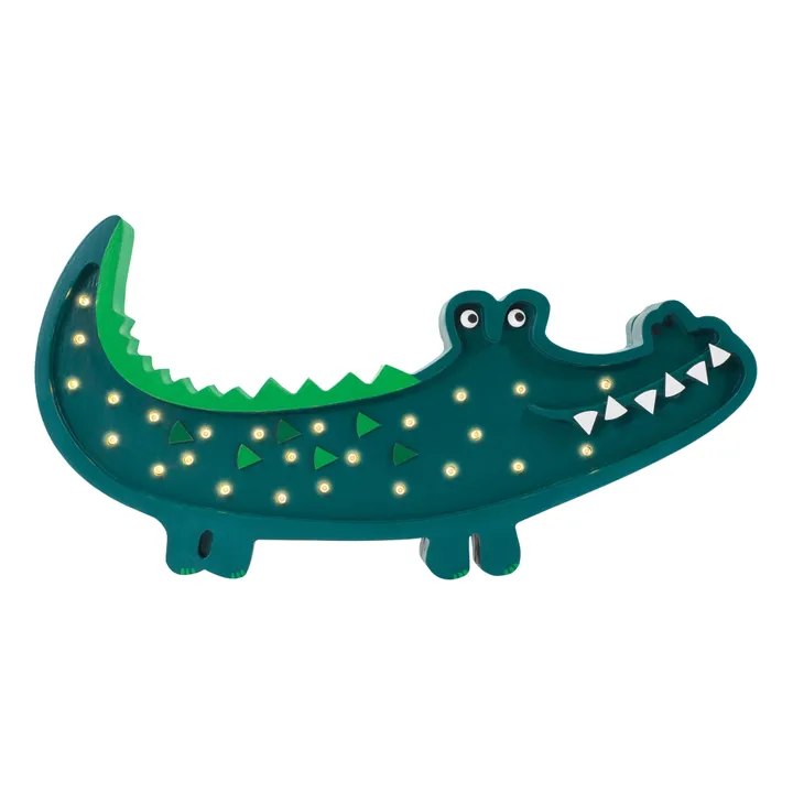 Little Lights Lampe à poser Crocodile | Vert sapin