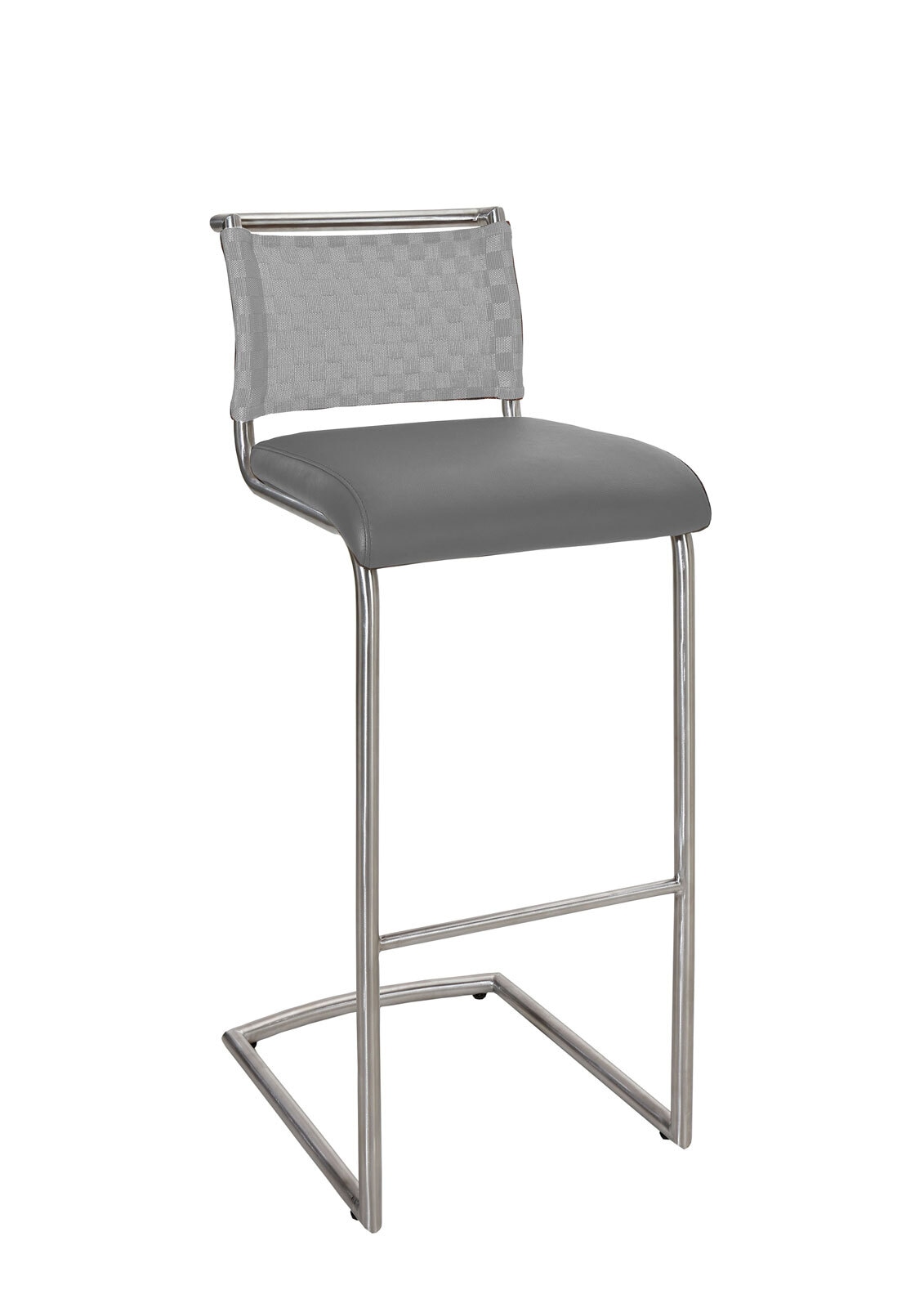 MONDO Barhocker DIVO Lederlook Grau