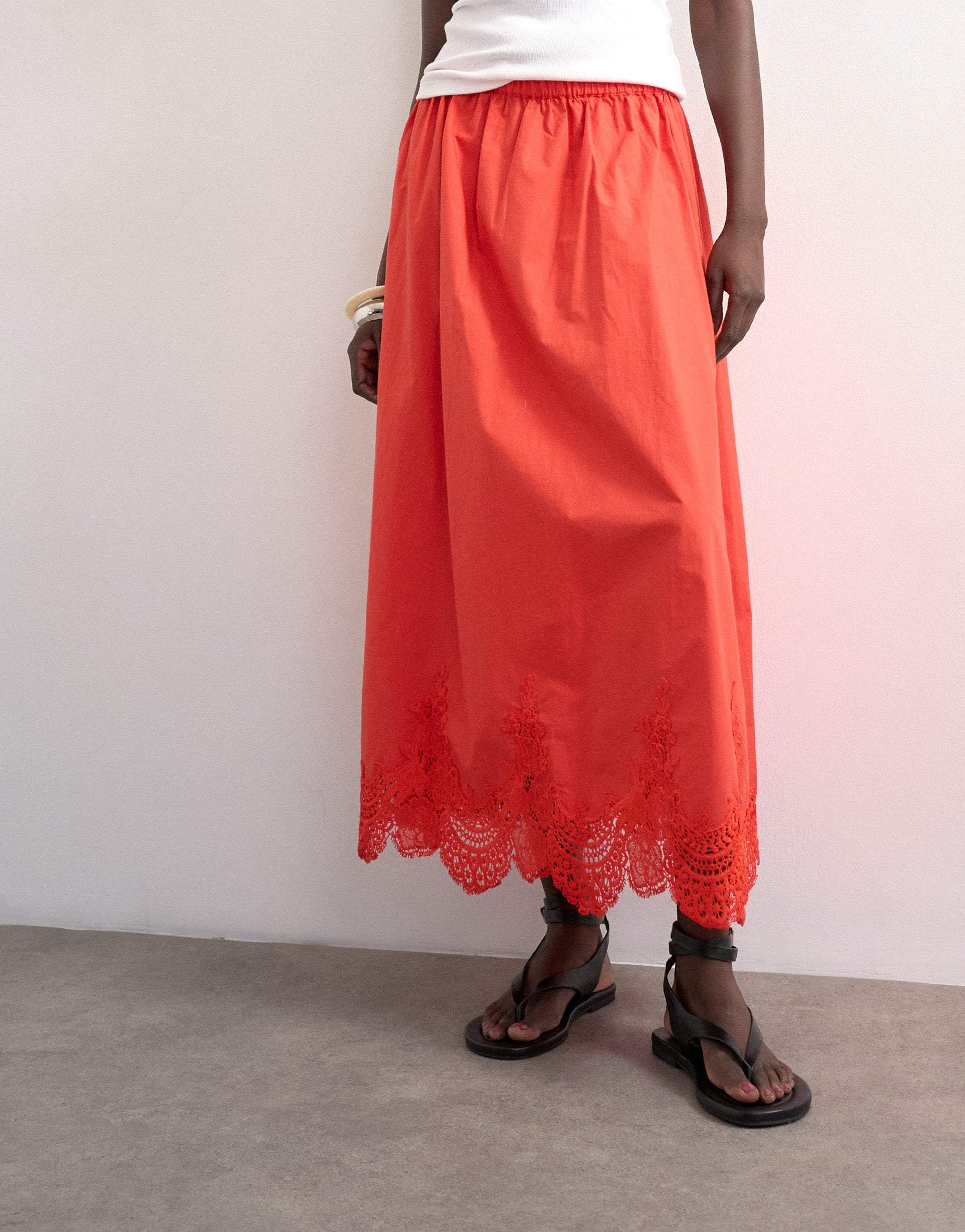 TSLINA Mid rise Lange rok