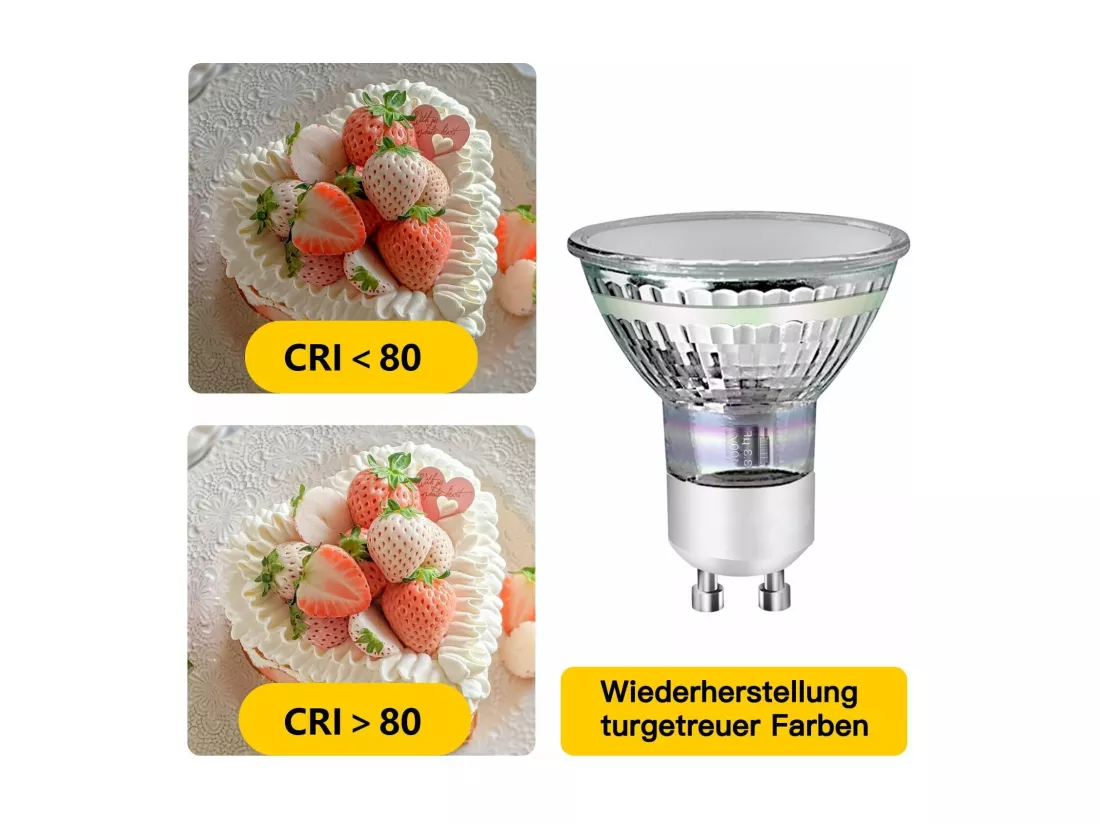 NETTLIFE Ampoule GU10 LED blanc chaud 3W 30W, lampe à économie d'énergie 3000K, angle de faisceau 110°
