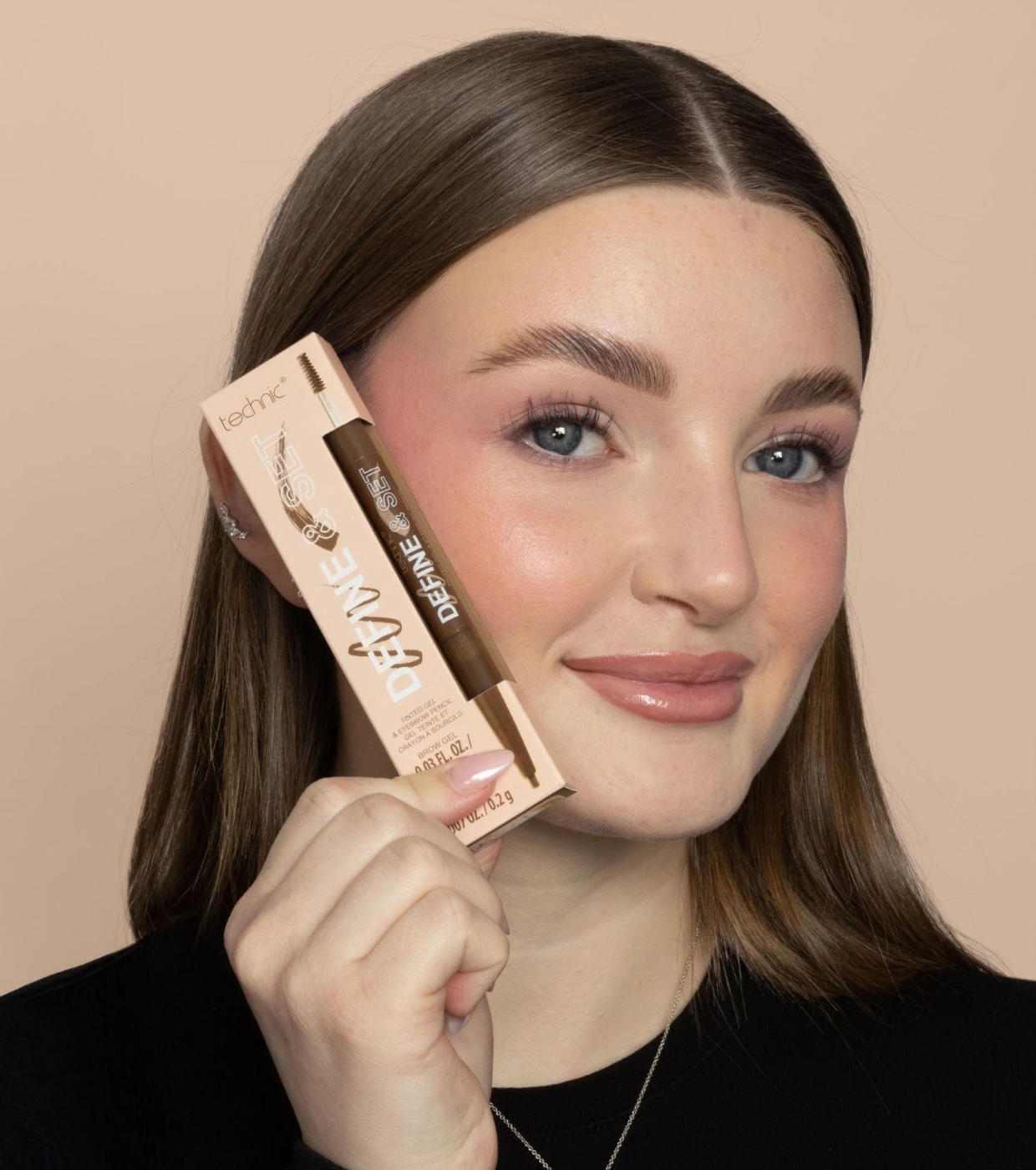 Technic Cosmetics - Lápis de Sobrancelha + Gel Colorido Define & Set - Brunette