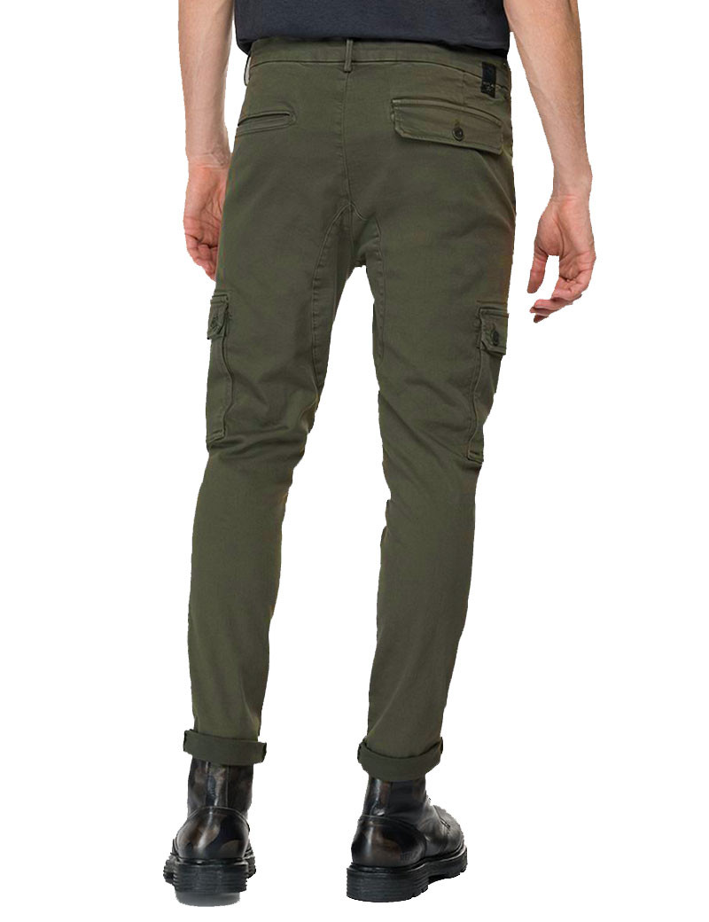 REPLAY PANTALON CARGO JAAN COMBAT GREEN