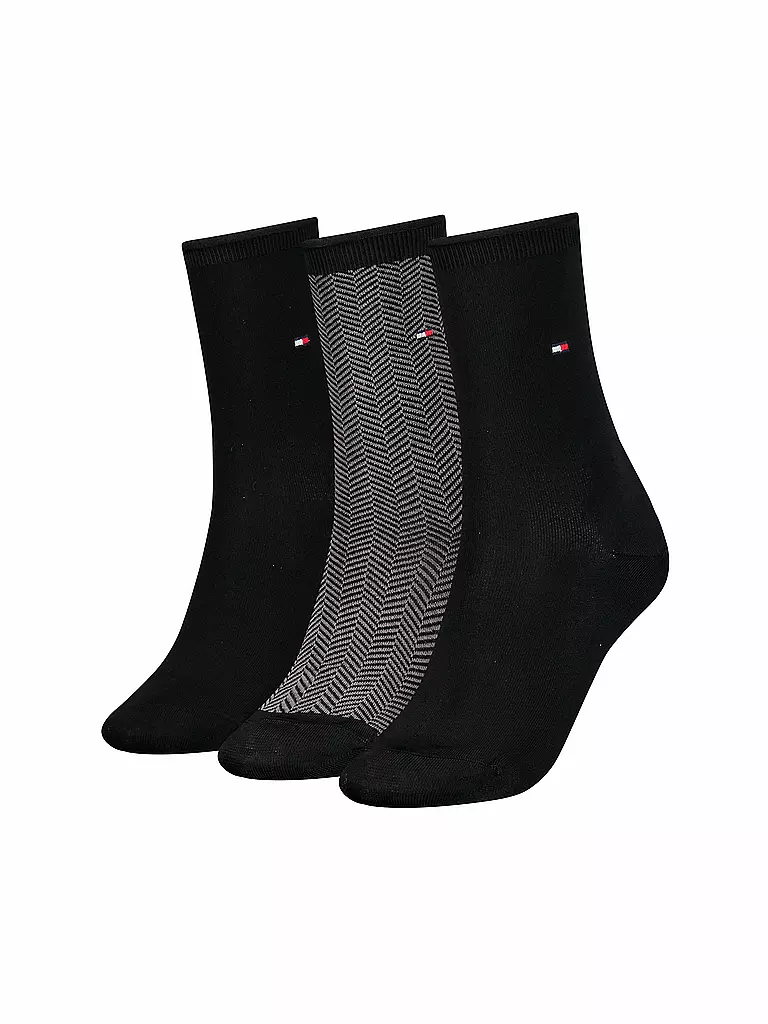 TOMMY HILFIGER Socken Geschenkbox 3er Pkg black schwarz