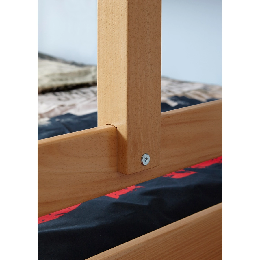TiCAA Etagenbett Maxim Buche massiv natur