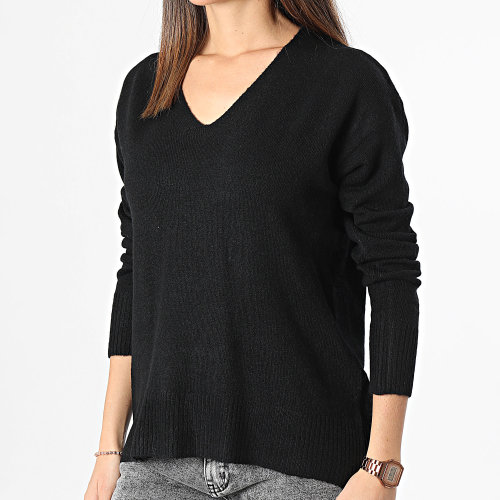 Pull Col V Femme Juca 2 Noir