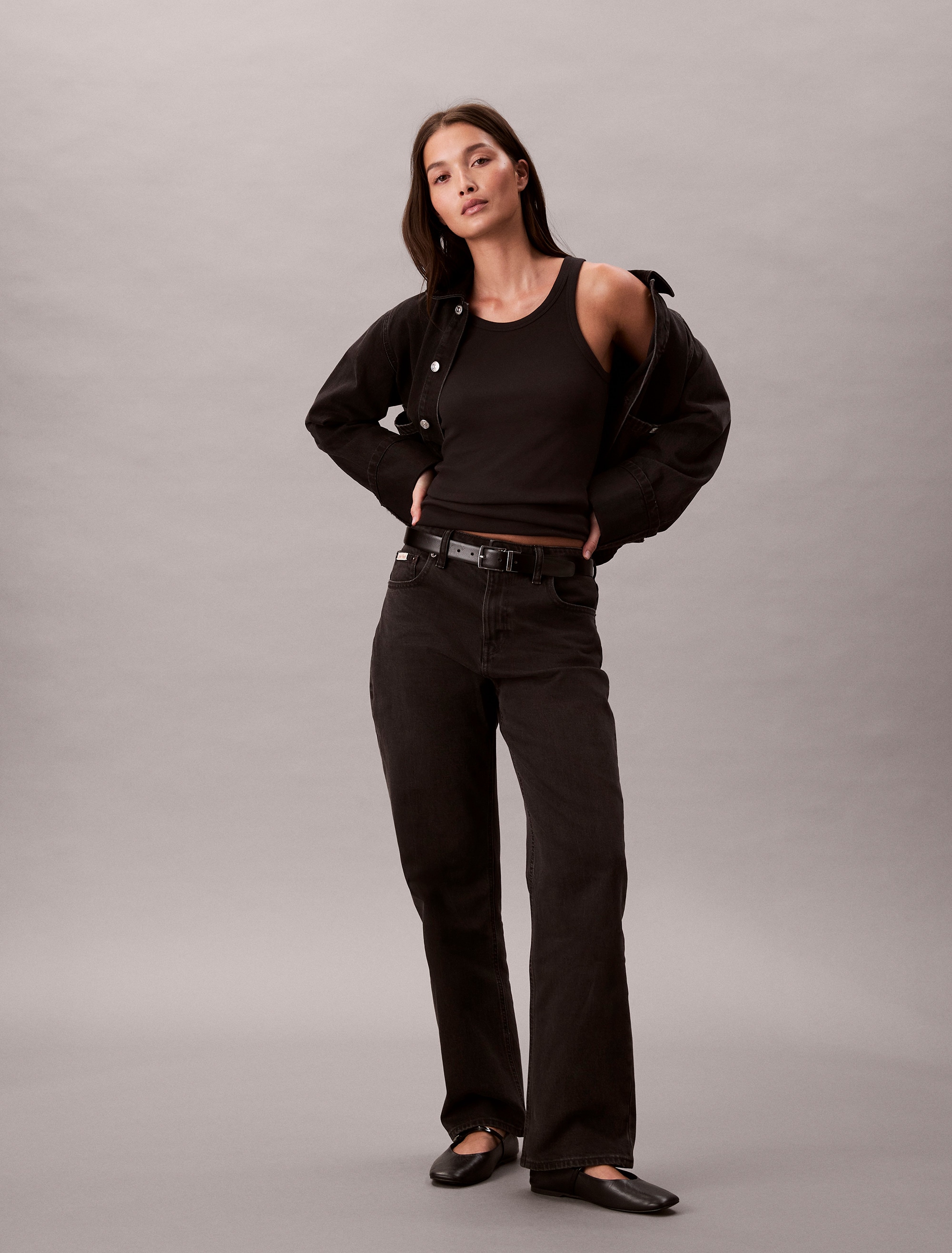 Calvin Klein Jeans Straight-Jeans »HGH RS STRGHT CK ESS«, Mit Gürtelschlaufen