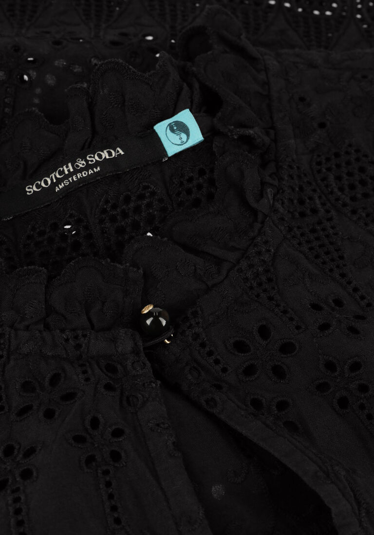 SCOTCH & SODA zwarte scotch & soda top broderie anglaise top