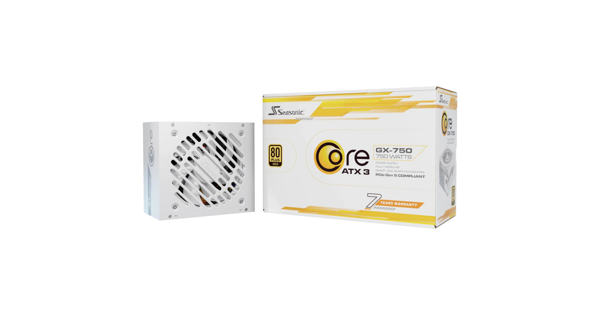 SeasonicCore GX-750-V2-WHITE modulaire 750 watt voeding   (Wit, 1x 12V-2x6, 2x PCIe)