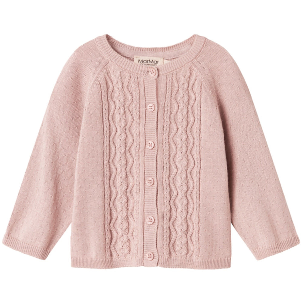 Køb MarMar Modal Mix Cable Faded Rose Totti Strik Cardigan