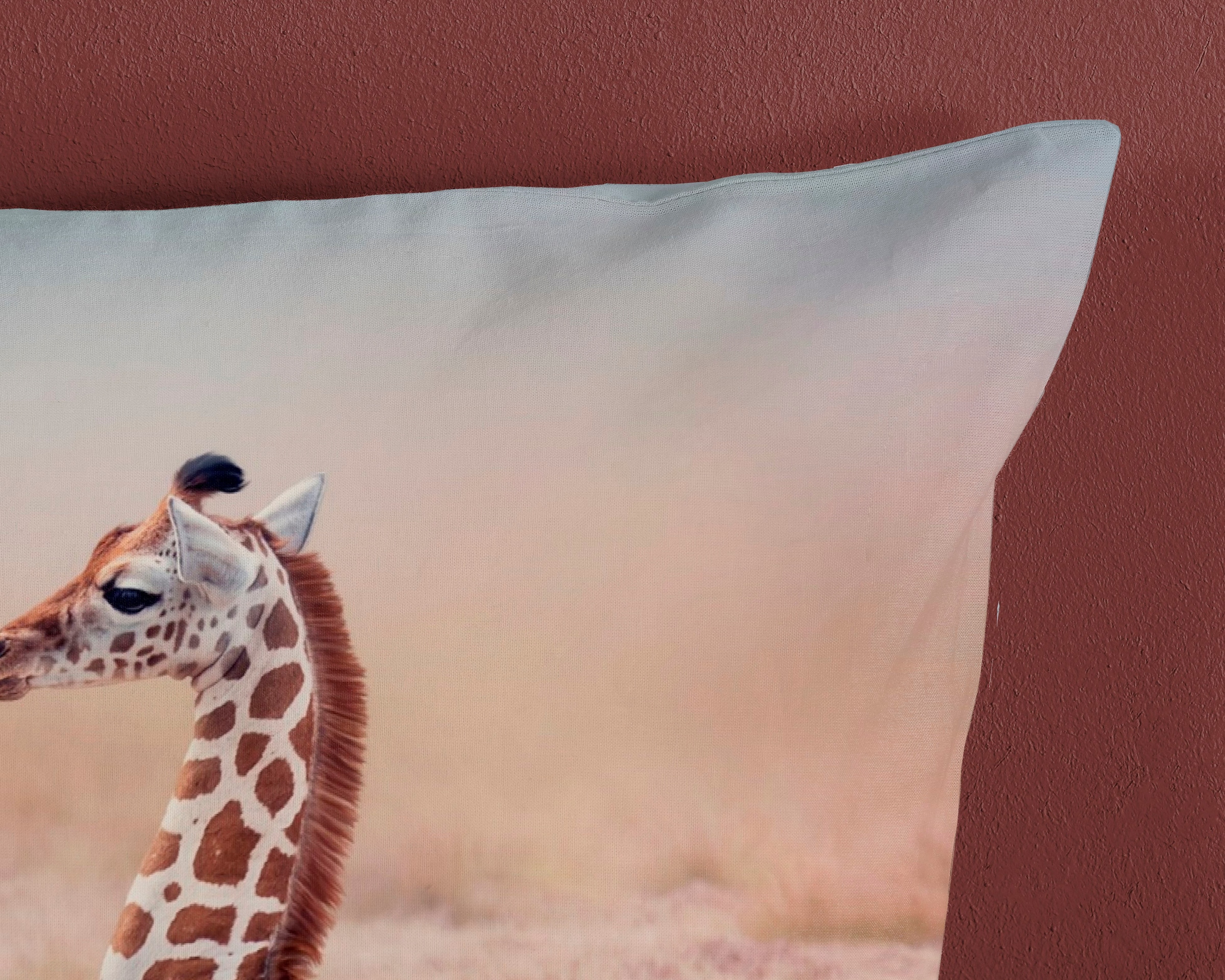 good morning Kinderbettwäsche »Sima« 2 Stk. tlg. Baumwolle, 135x200, Reissverschluss, Wendeoptik, Kind, Giraffe, Sand