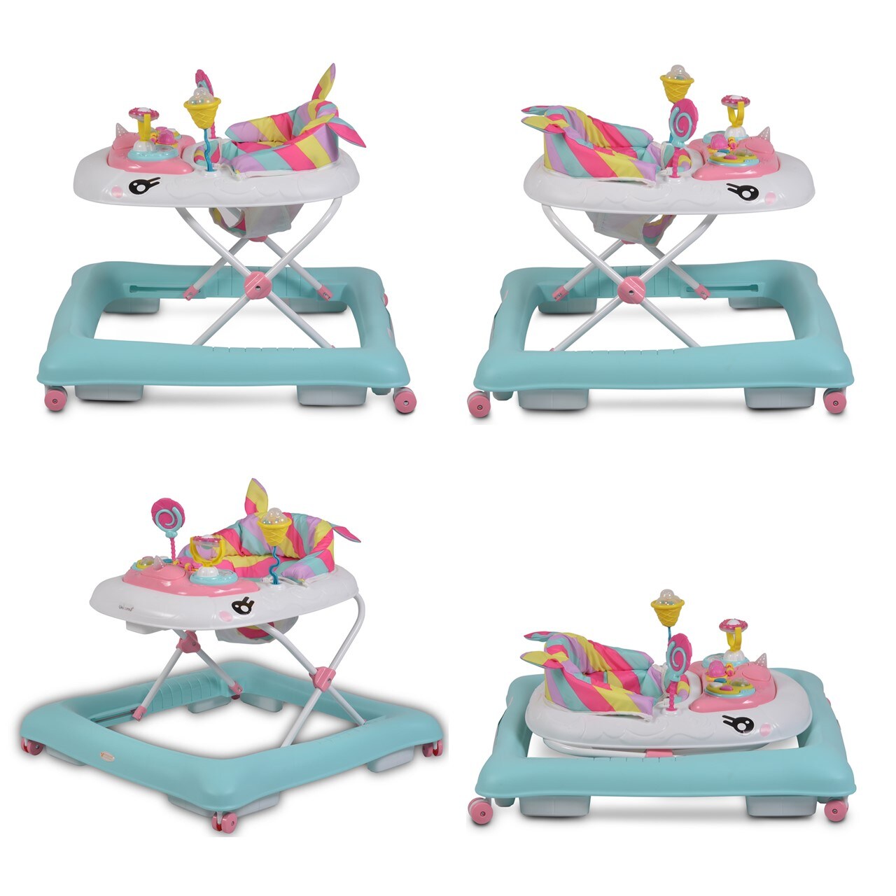 Cangaroo Lauflernhilfe Einhorn, Musikfunktion, Spielcenter, höhenverstellbar rosa