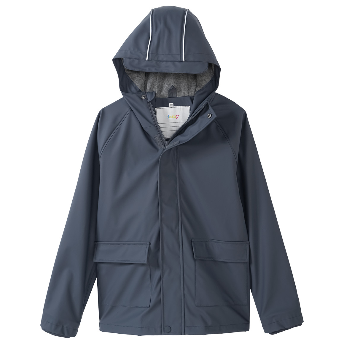 Famy Kinder Regenjacke mit Beschichtung dunkelgrau