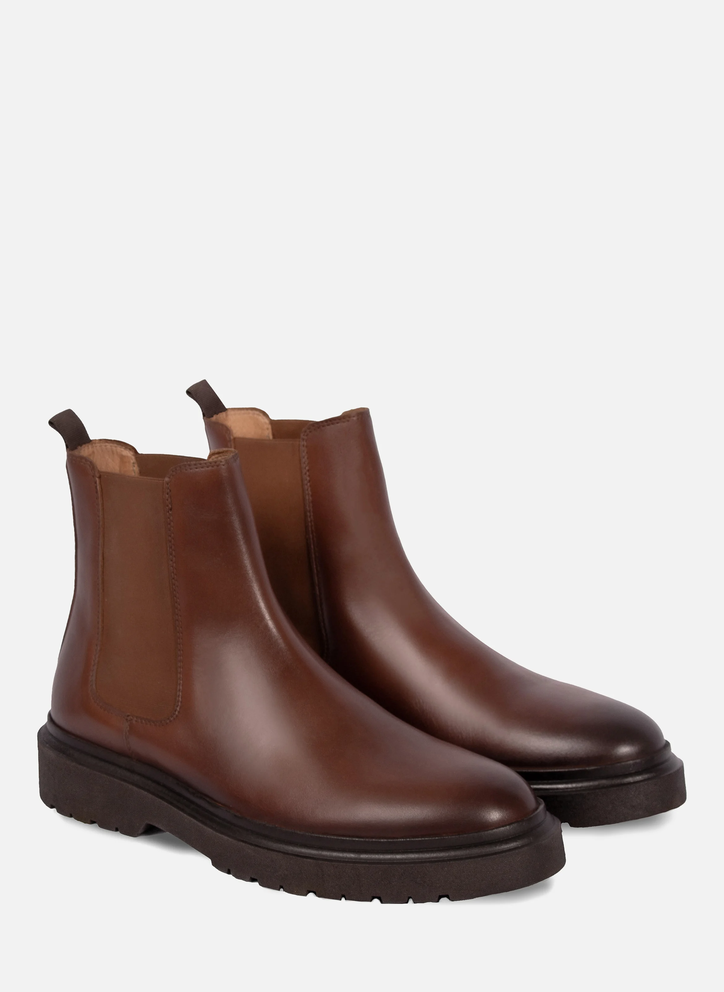 Chelsea boots gomme cuir | Marron