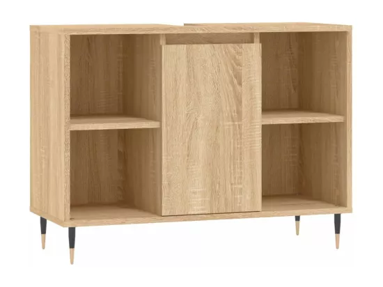 Armoire salle de bain chêne sonoma 80x33x60cm bois d'ingénierie